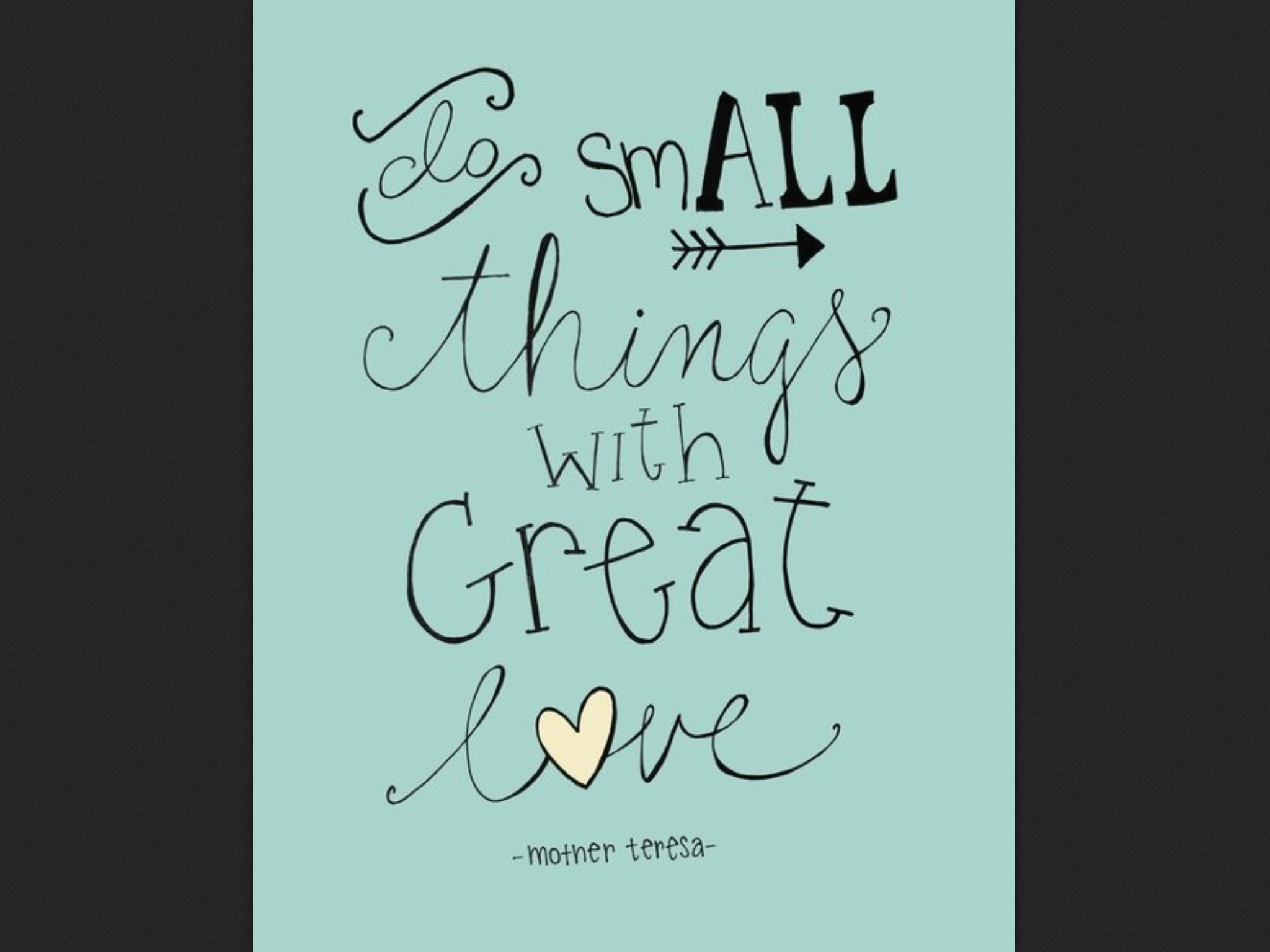 This small things. Do small things with great Love. Do small things with great Love the drawn thread. Small things. Do small things with great Love Embroidery.